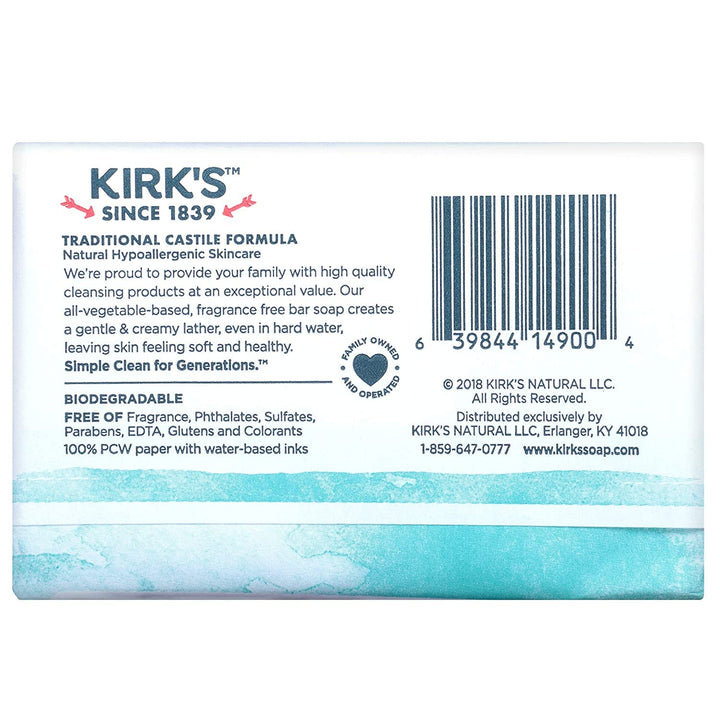 KirkS Orginal Coco Castile Bar Soap Bulk Case Of 48 Bars (16 X 3 Pk.)