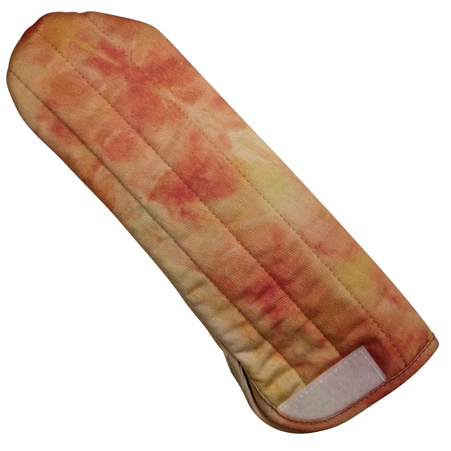 Case/Cover [Heat Resistant] for Curling Irons, Flat Irons or Straighteners, and Styling Irons, Silicone Coated Lining and Quilted Cotton Pouch for Travel, Gym, or Home [Tie Dye Red]