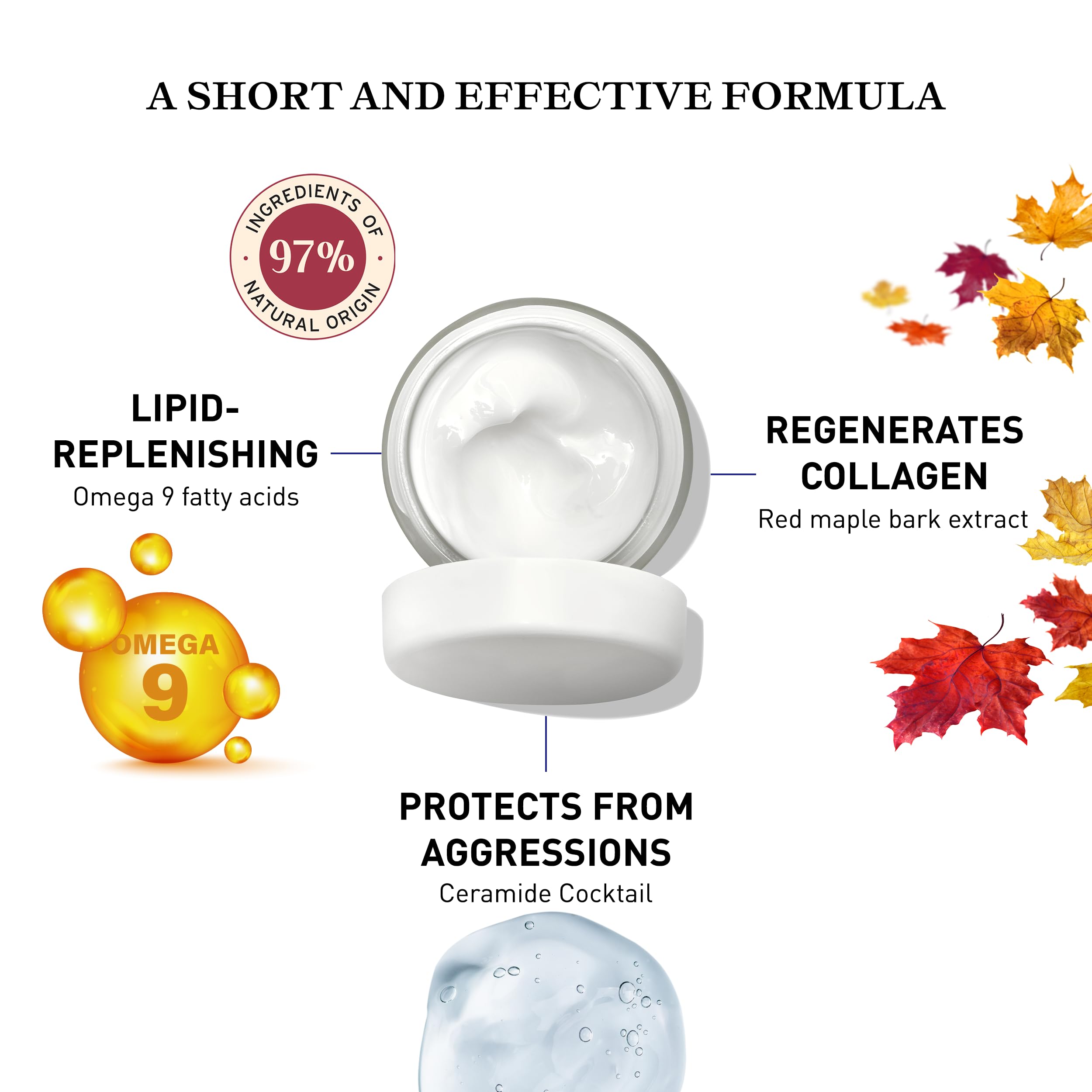 Embryolisse Nutri-Vitality Age-Defying Face Cream, Collagen-Supporting Moisturizer for Mature, Sensitive Skin with Red Maple Extract & Macadamia Oil, 1.69 fl oz