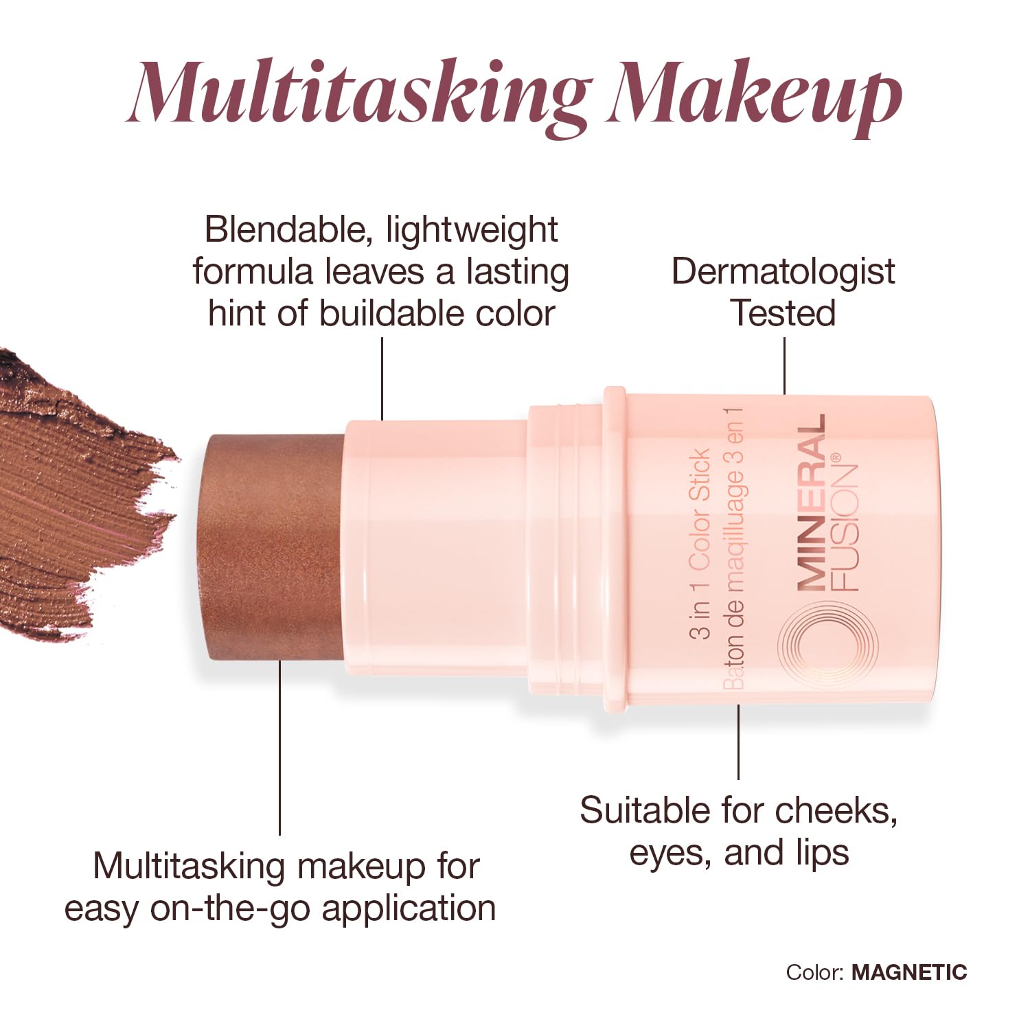 Mineral Fusion 3-in-1 Color Stick, Magnetic, .18 Ounce