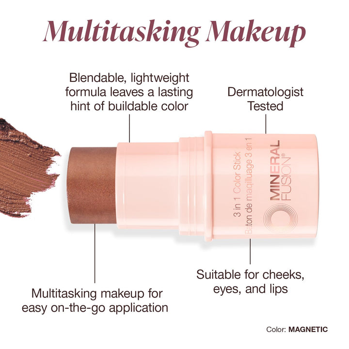 Mineral Fusion 3-in-1 Color Stick, Magnetic, .18 Ounce