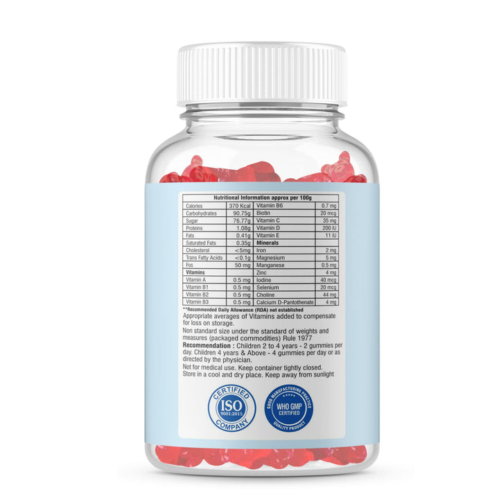 LITTLOO Multivitamin Gummies for Kids | Essential Daily Nutrition for Growing Minds | 30 Strawberry Flavoured Gummies for Improved Energy and Immunity - Pack of 1