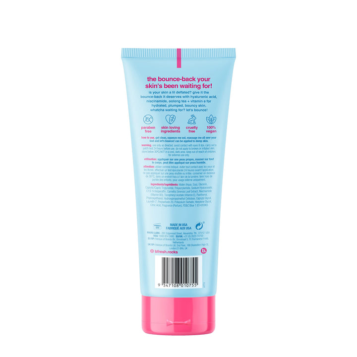 B.TAN Daily Moisturizing Body Lotion | Let's Bounce Firming Body Serum - Tightening & Hydrating Dry Skin with Skincare like Hyaluronic Acid, Niacinamide, Oolong Tea + Vitamin E, 8 Fl Oz