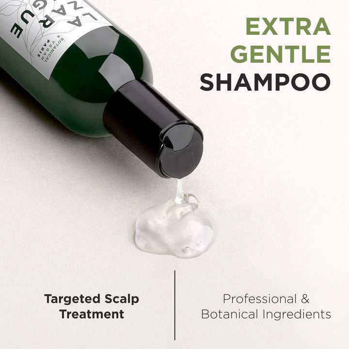 Lazartigue Extra Gentle Hair Shampoo, Prevents Irritations & Dandruff, Enhances Strength & Shine, Vegan, Sulfate and Silicone Free, 8.4 fl.oz.