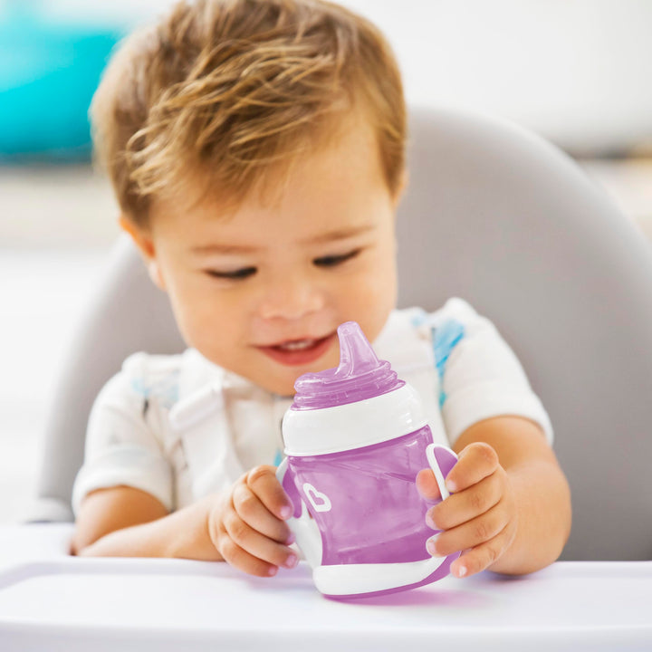 Munchkin® Gentle™ Transition Sippy Trainer Cup, 4 Ounce, 2 Pack, Purple