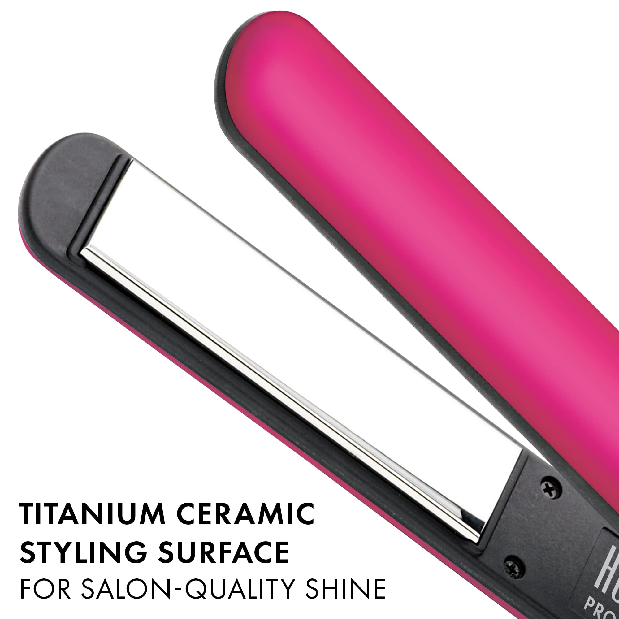 Hot Tools Digital Flat Iron, Pink Titanium, 1 Inch
