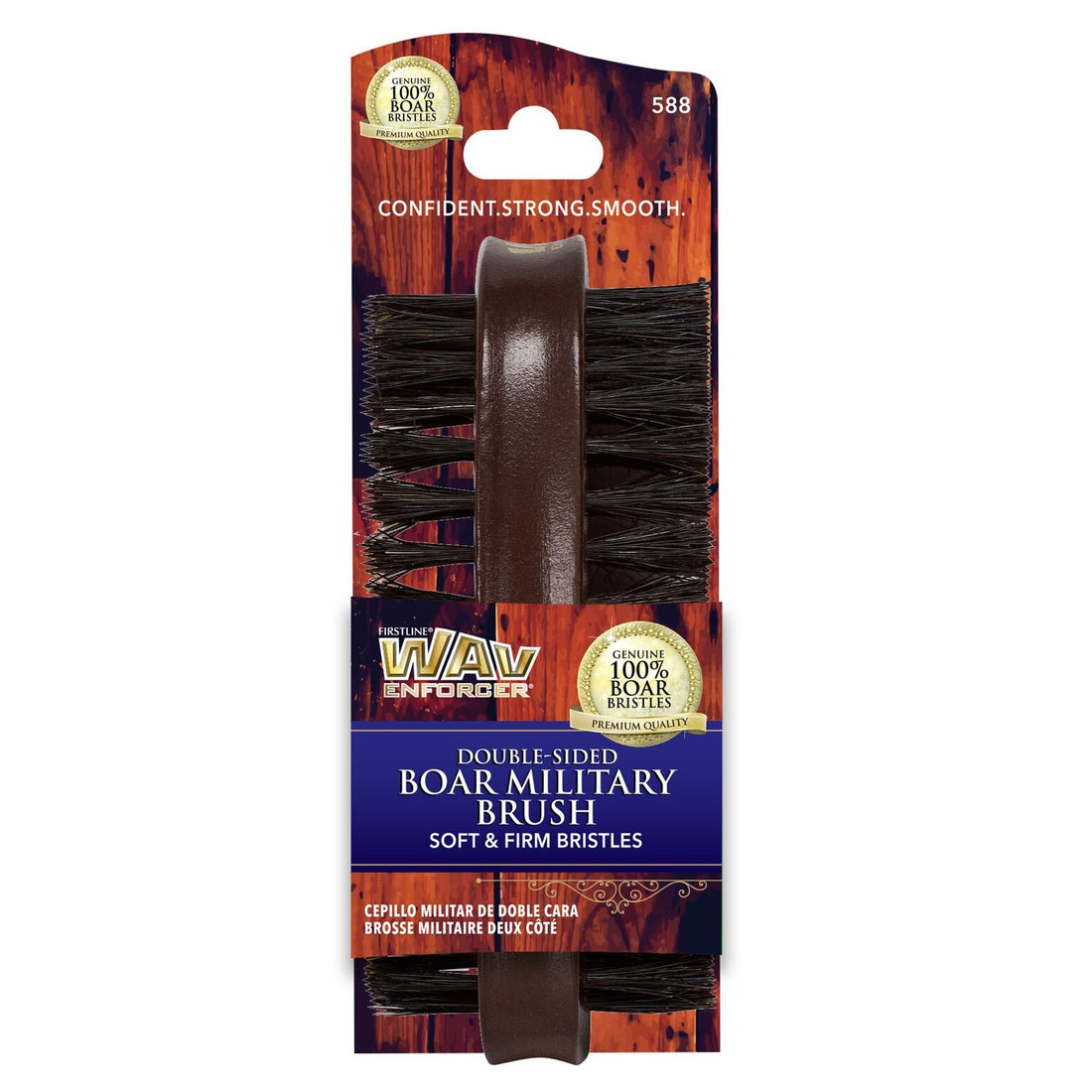 Firstline Wav Enforcer Double Sided Military Boar Bristle Brush