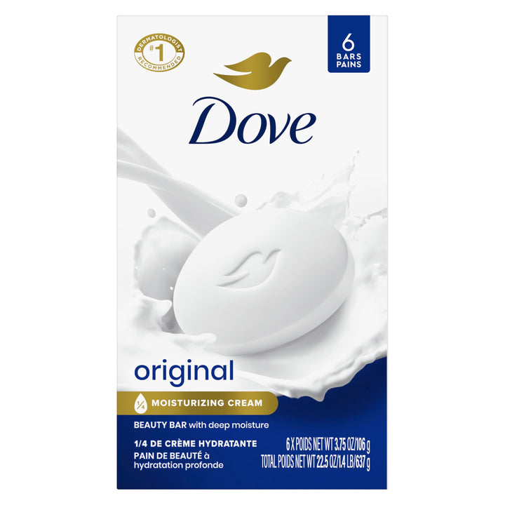 Dove Beauty bar soap pack of 6 (Original)