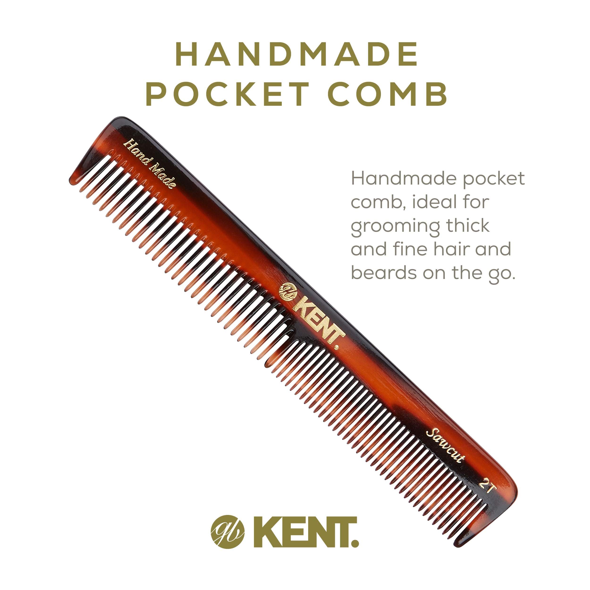 Kent Authentic Handmade all - fine Dressing Comb, Dark Brown, 154mm