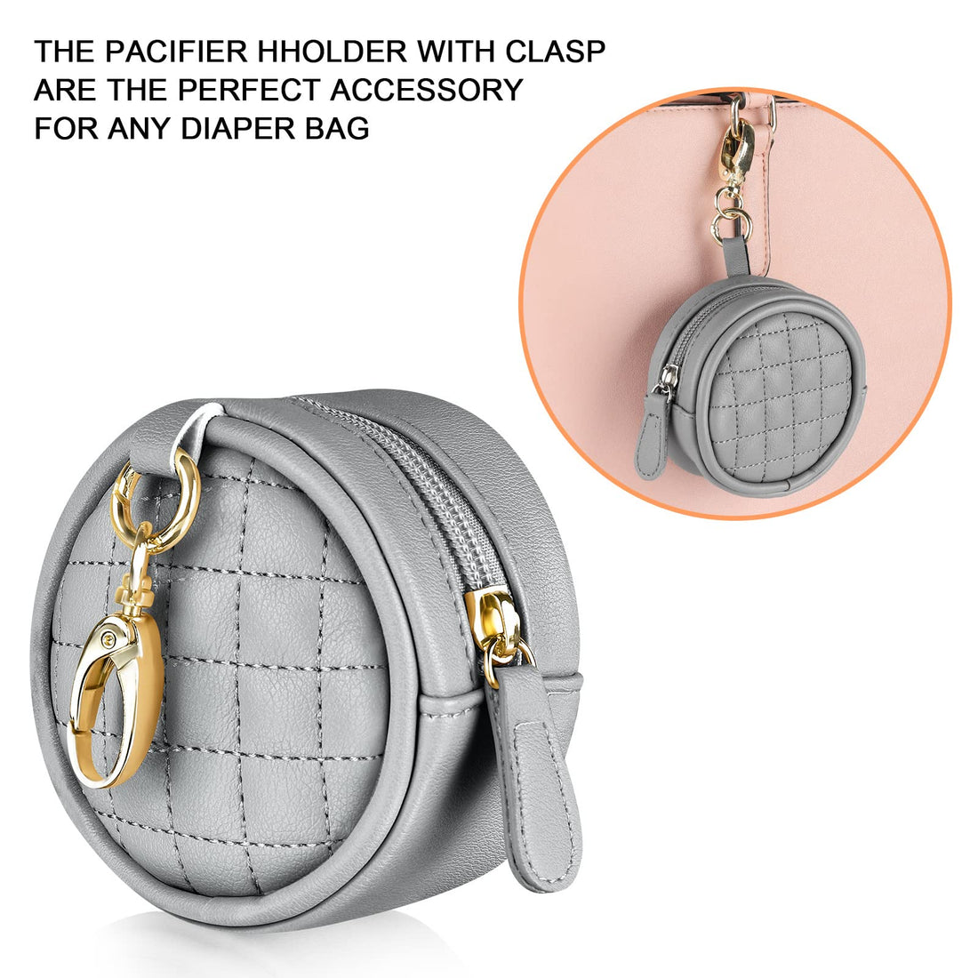 Accmor Baby Pacifier Case with Clip, Baby Pacifier Holder Pouch Box for Travel Outdoor Activities