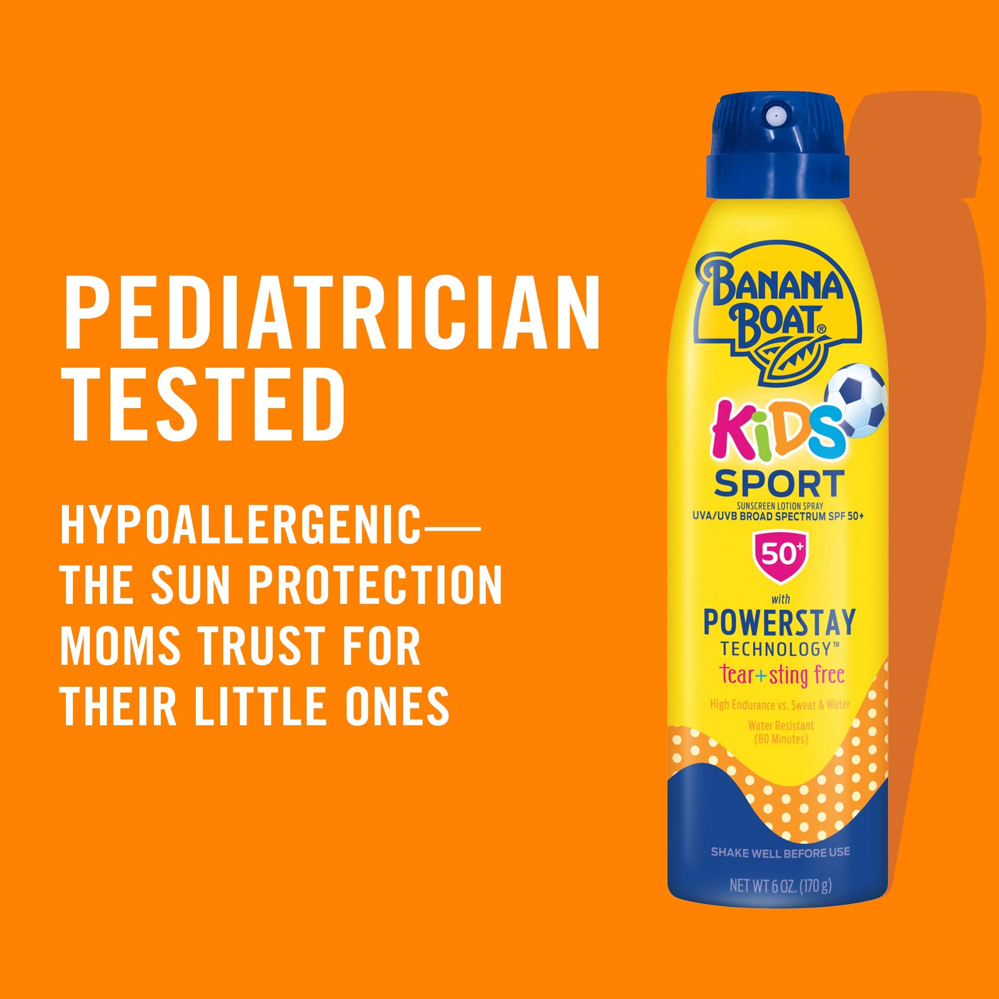 Banana Boat Kids Sport Tear-Free Sunscreen Spray, Spf 50, 9.5 Ounce