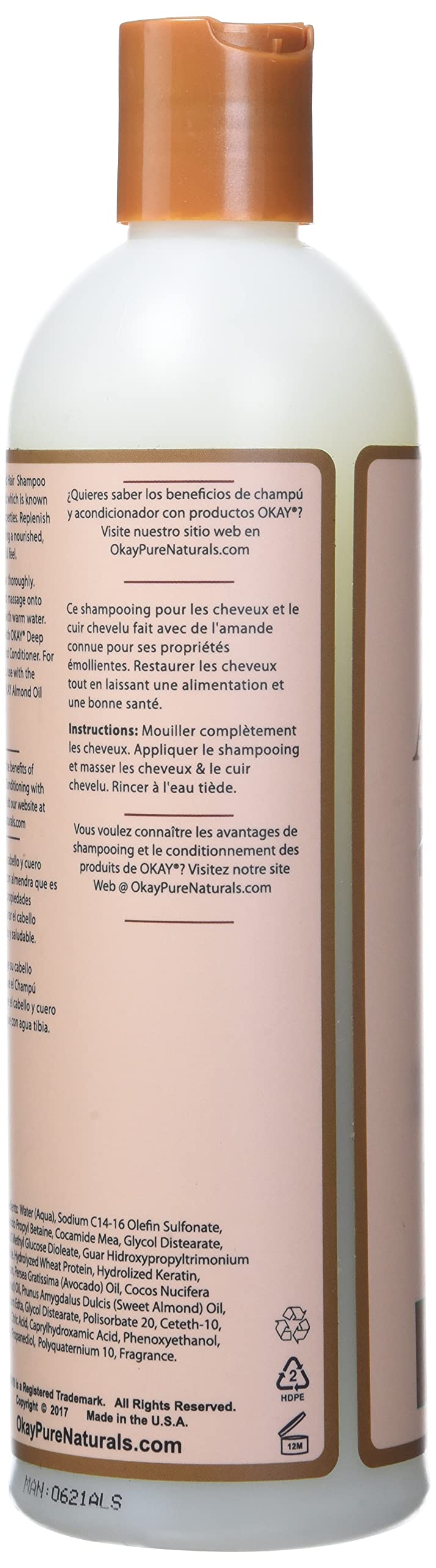 OKAY ALMOND SHAMPOO12oz / 355ML