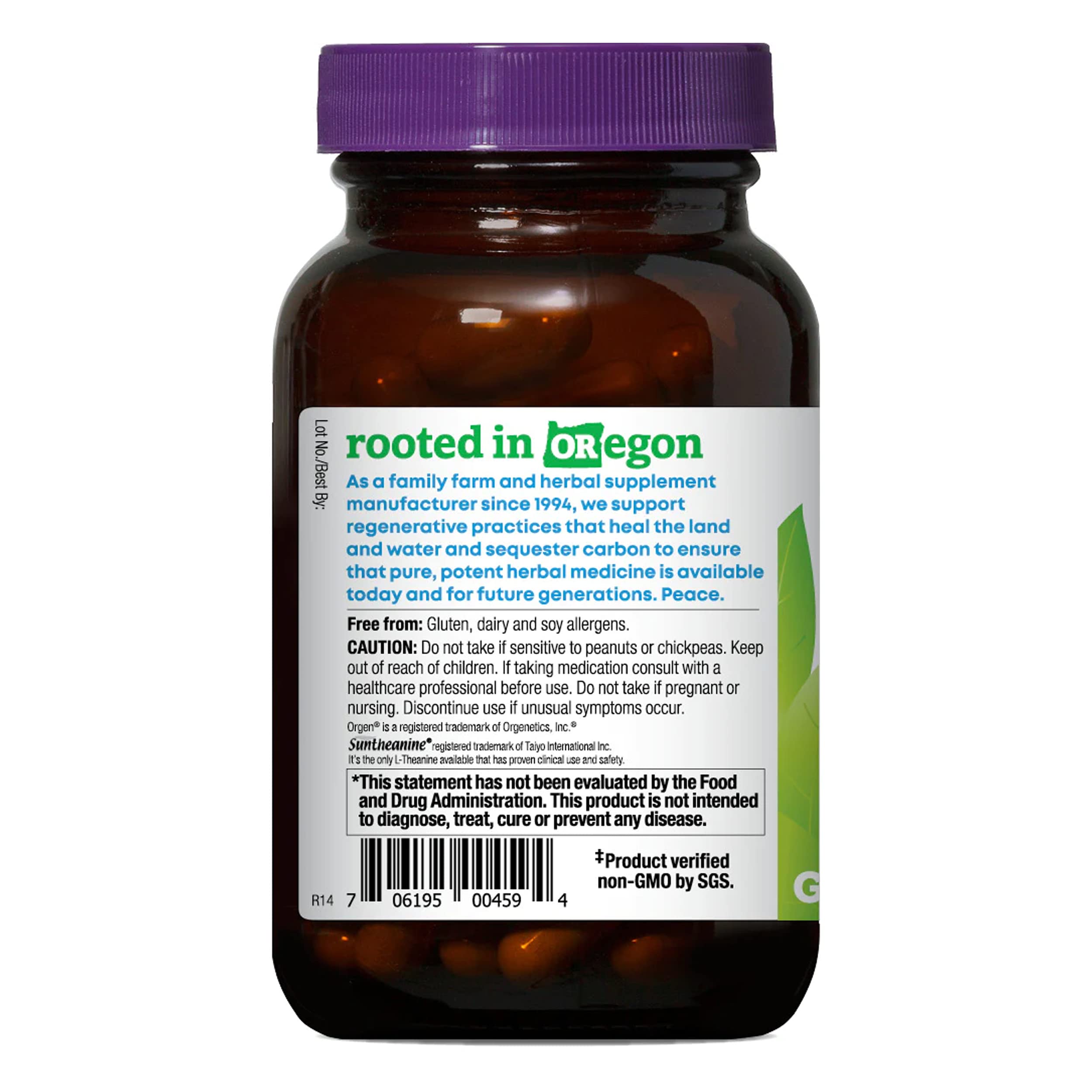 Oregon's Wild Harvest, Stress Guard, L-Theanine Supplement for Natural Relief, 90 Capsules