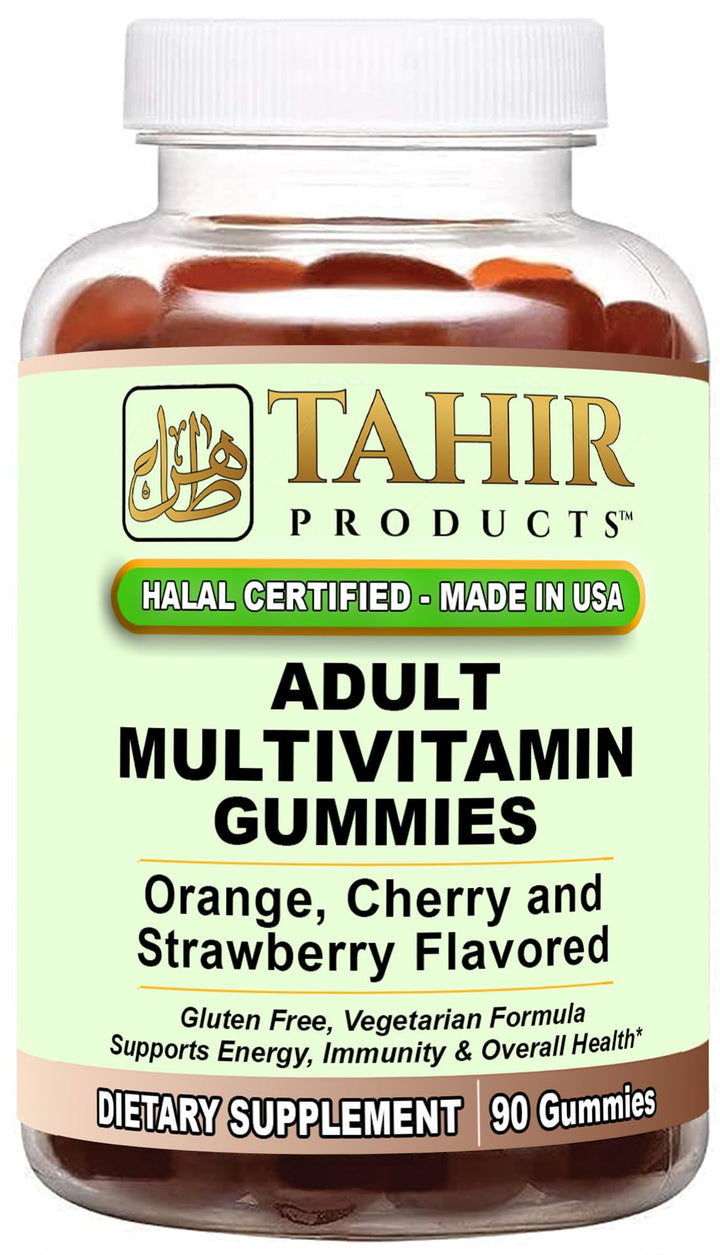 Tahir Halal Multivitamin Gummies for Adults – Daily Nutritional Support for Men and Women with Biotin, Vegan-Friendly, Non-GMO, Natural Fruit Flavors, Made in The USA – Certified Halal Vitamins
