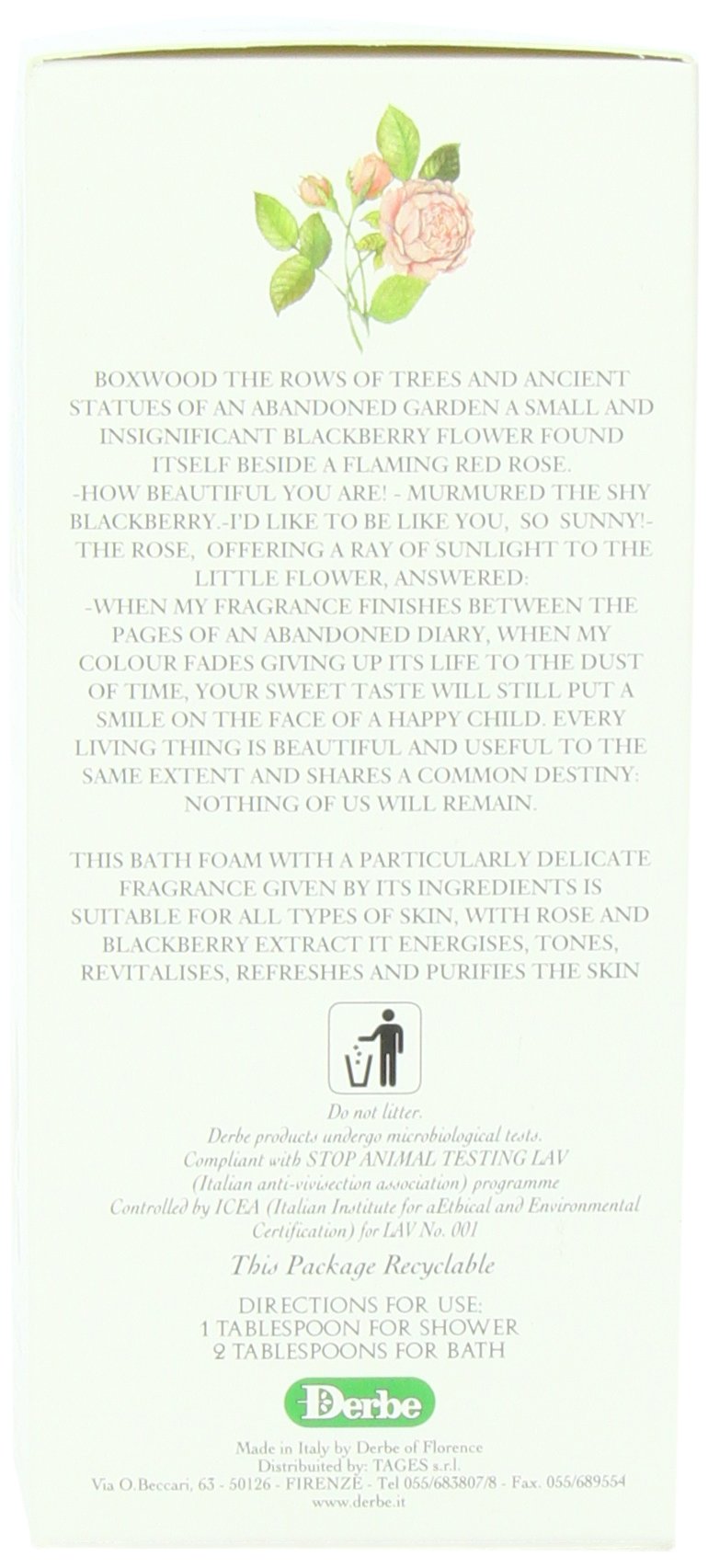 Speziali Fiorentini Bath/Shower Gel, Rose and Blackberry, 8.4 Ounce