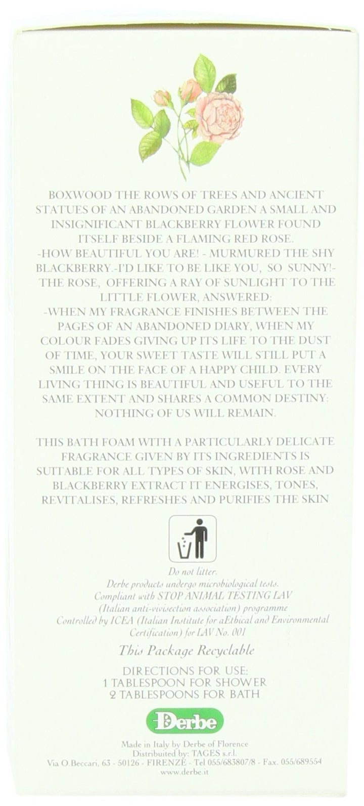 Speziali Fiorentini Bath/Shower Gel, Rose and Blackberry, 8.4 Ounce