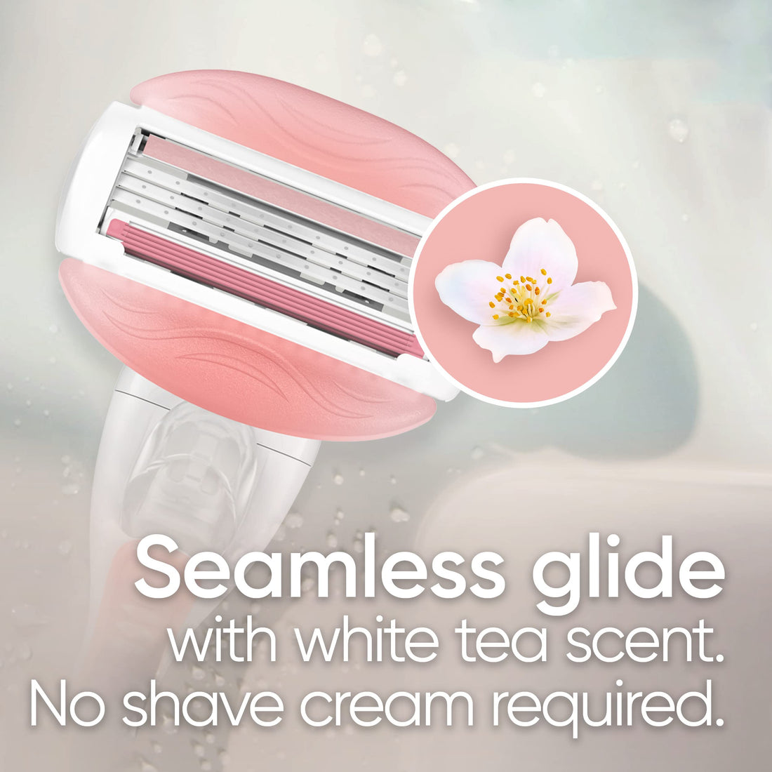 Gillette Venus ComfortGlide White Tea 4 count, with Gillette Venus ComfortGlide plus Olay 2 count, Women's Razor Blade Refills