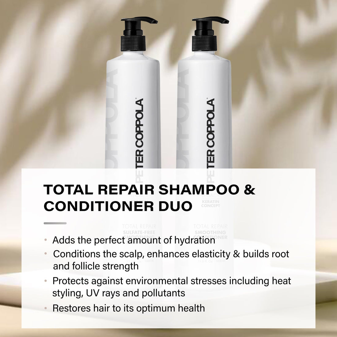 Peter Coppola Total Repair Smoothing Shampoo & Conditioner Set 12 oz.