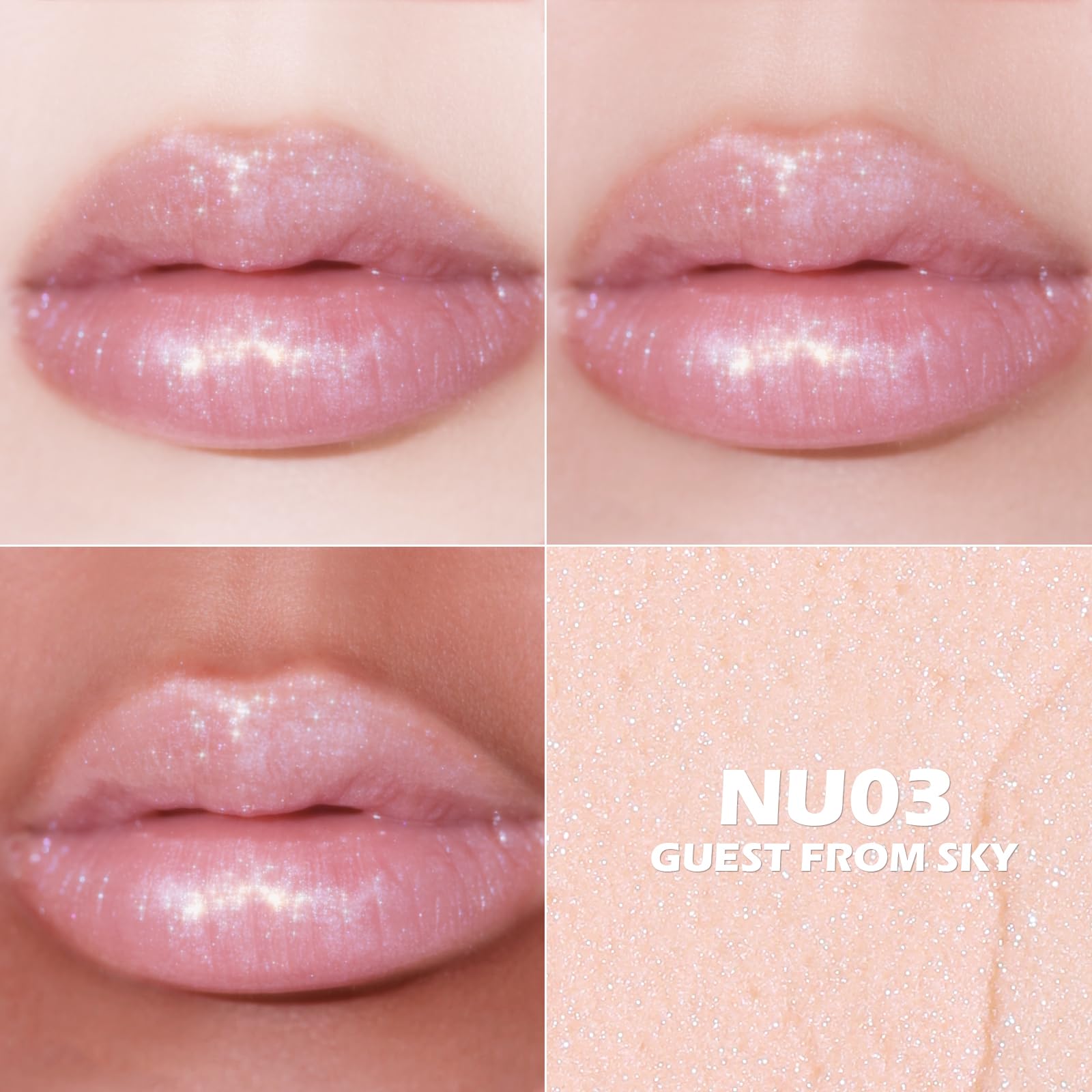 FOCALLURE Moisturizing Shiny Lipstick,Pearl Shimmery Finish,Hydrating Tinted Lip Balm with Creamy Texture,Long Lasting High Pigmented Lip Stain,Guest From Sky