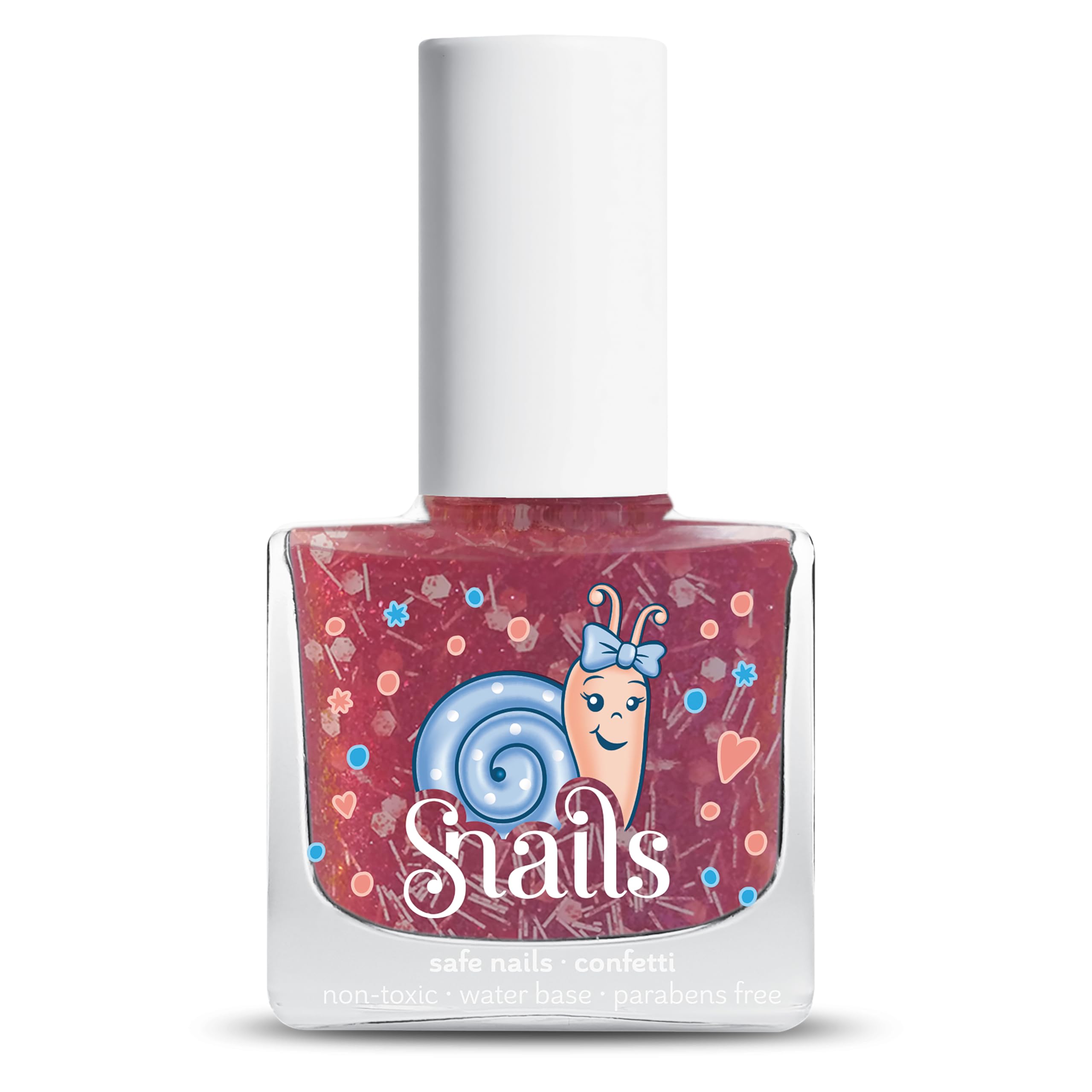 Non-Toxic Top Coat for Girls from 3 Years Old, 10.5 ml/0.35 oz - Water Based - Multiple Colors Available - Great Gift for Young Makeup Lovers (Candy Cane)