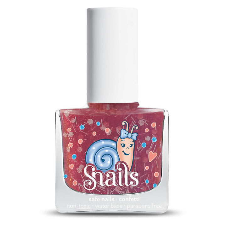Non-Toxic Top Coat for Girls from 3 Years Old, 10.5 ml/0.35 oz - Water Based - Multiple Colors Available - Great Gift for Young Makeup Lovers (Candy Cane)