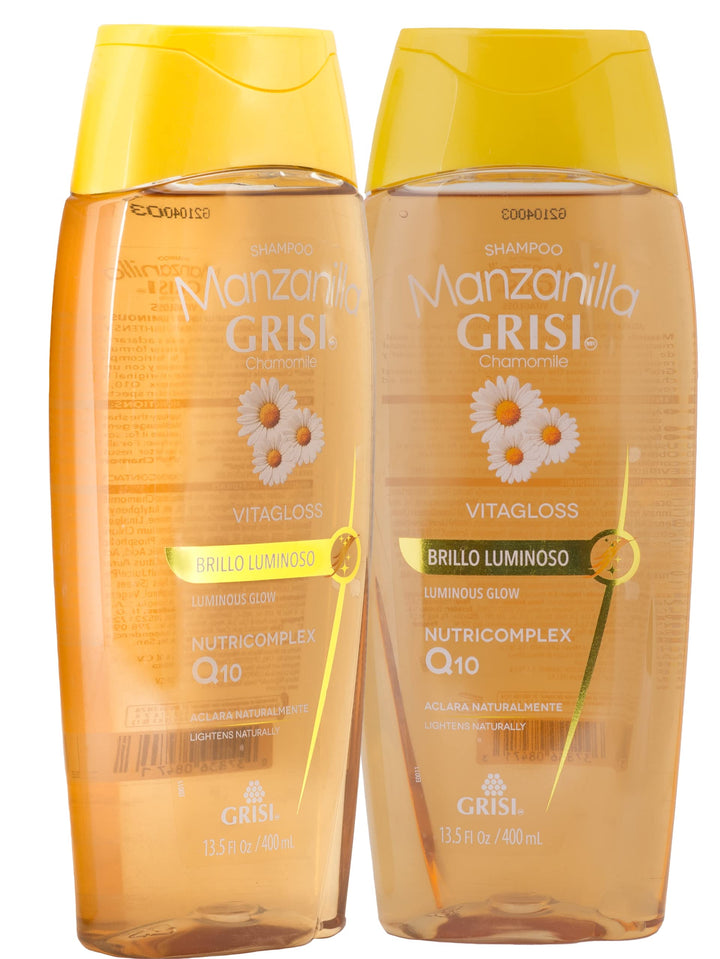 Manzanilla Grisi, Cleansing Shampoo with Chamomile Extract, 2 Pack, 13.5 FL Oz, Bottles