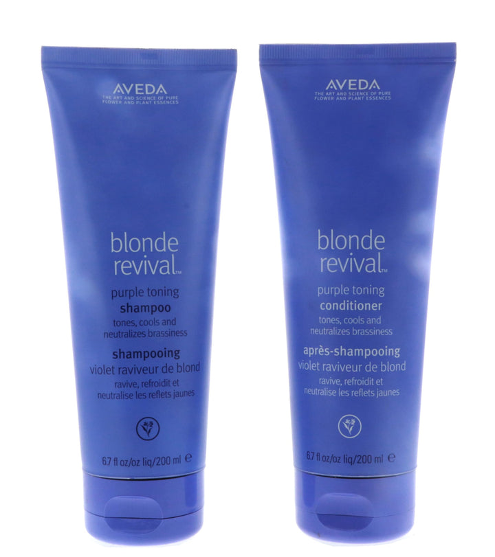 Quty Aveda Blonde Revival Purple Toning Shampoo Conditioner 6.7 oz Duo Set 200ml