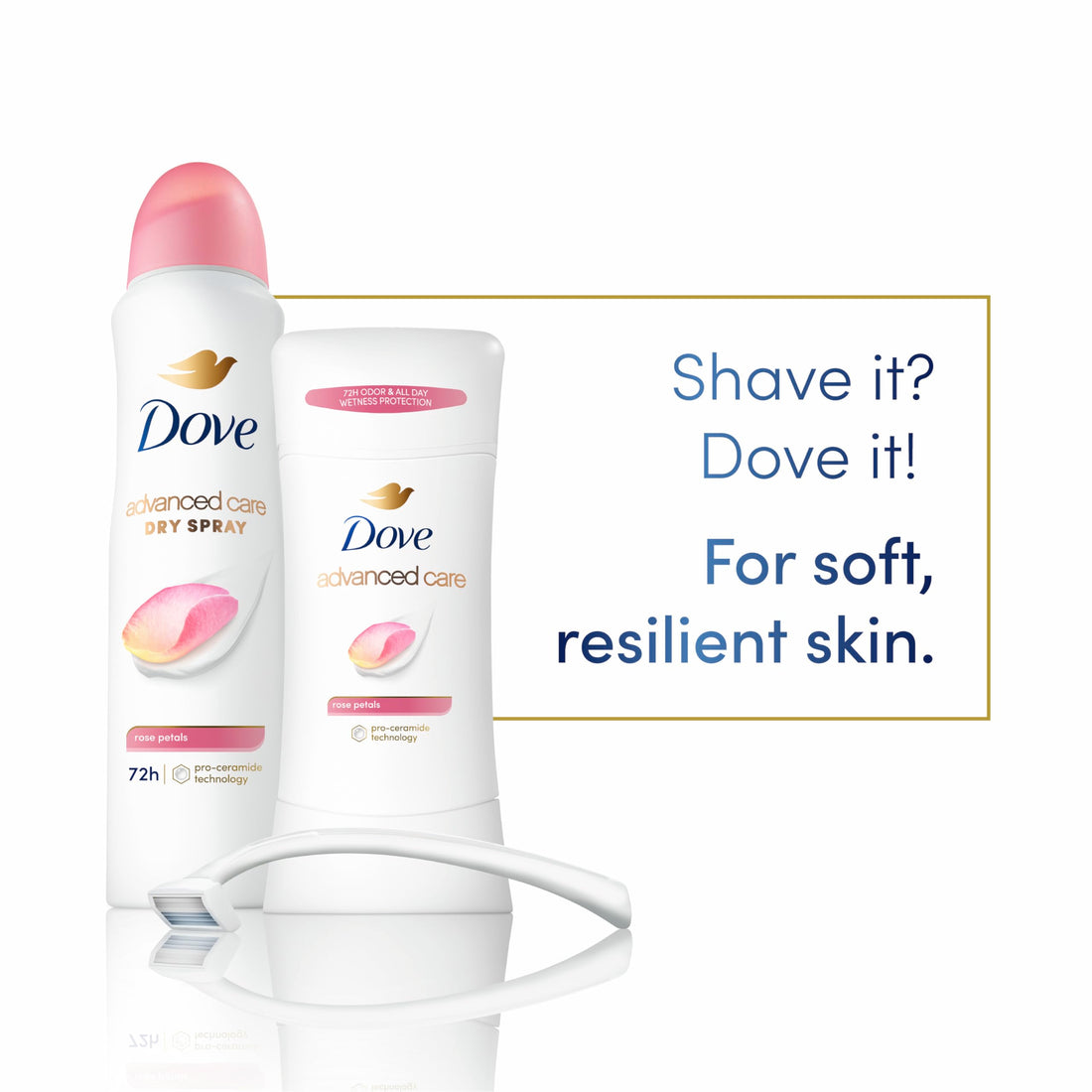 Dove Antiperspirant Deodorant Stick 48 Hour Protection And Soft And Comfortable Underarms Rose Petals Deodorant for Women oz 4 Count, 2.6 Ounce