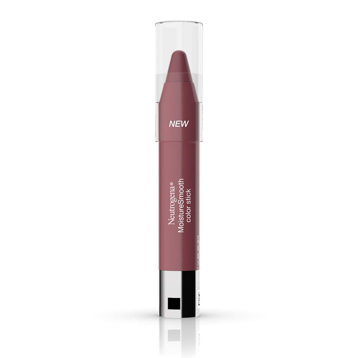 Neutrogena Moisturizing and Conditioning Shimmery, Sheer Smooth Color Lipstick with a Balm-Like Formula, Nourishing Shea Butter and Fruit Extracts, 120 Berry Brown, 011 oz