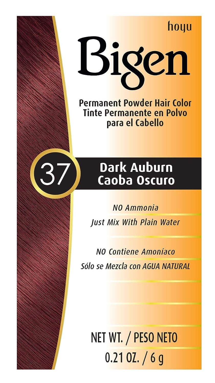 Bigen Powder Hair Color #37 Dark Auburn 0.21oz (3 Pack)