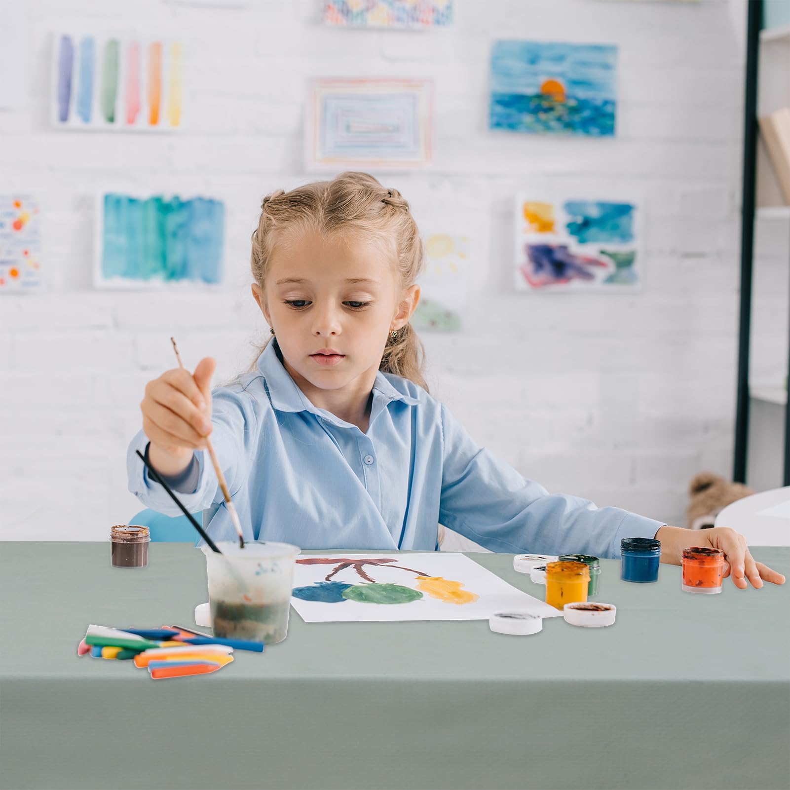 Splat Mat for Under High Chair/Arts/Crafts by CLCROBD, 51 Baby Anti-Slip Food Splash and Spill Mat for Eating Mess, Waterproof Floor Protector and Table Cloth (Gray)