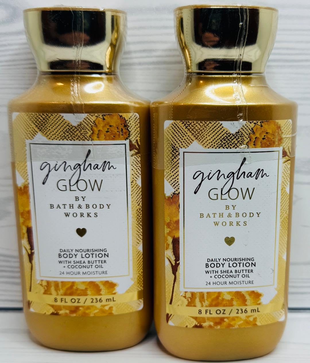 Bath & Body Works Gingham Glow Body Lotion 8 Ounces Each Pack of 2