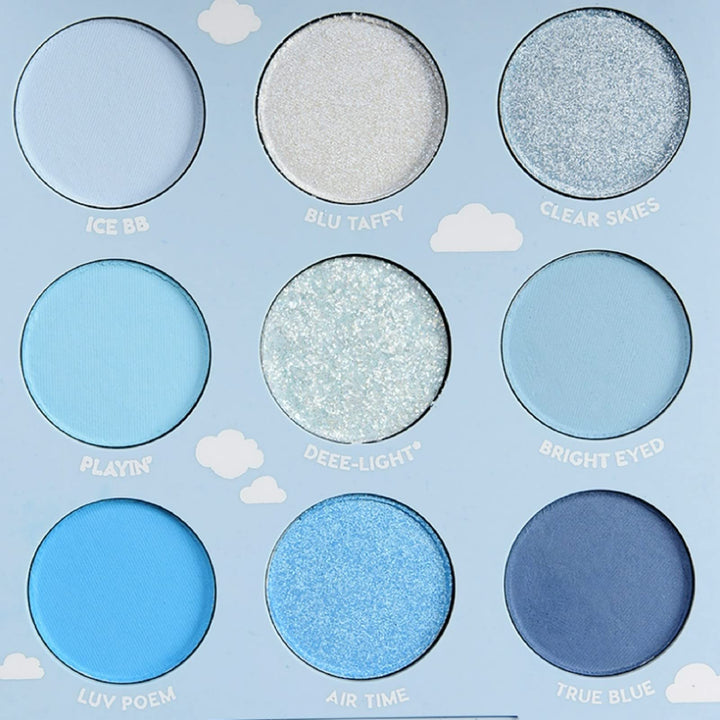 Colourpop ON CLOUD BLUE Eyeshadow Palette (Blues Navy Denim White Pastels), 0.3 Ounce