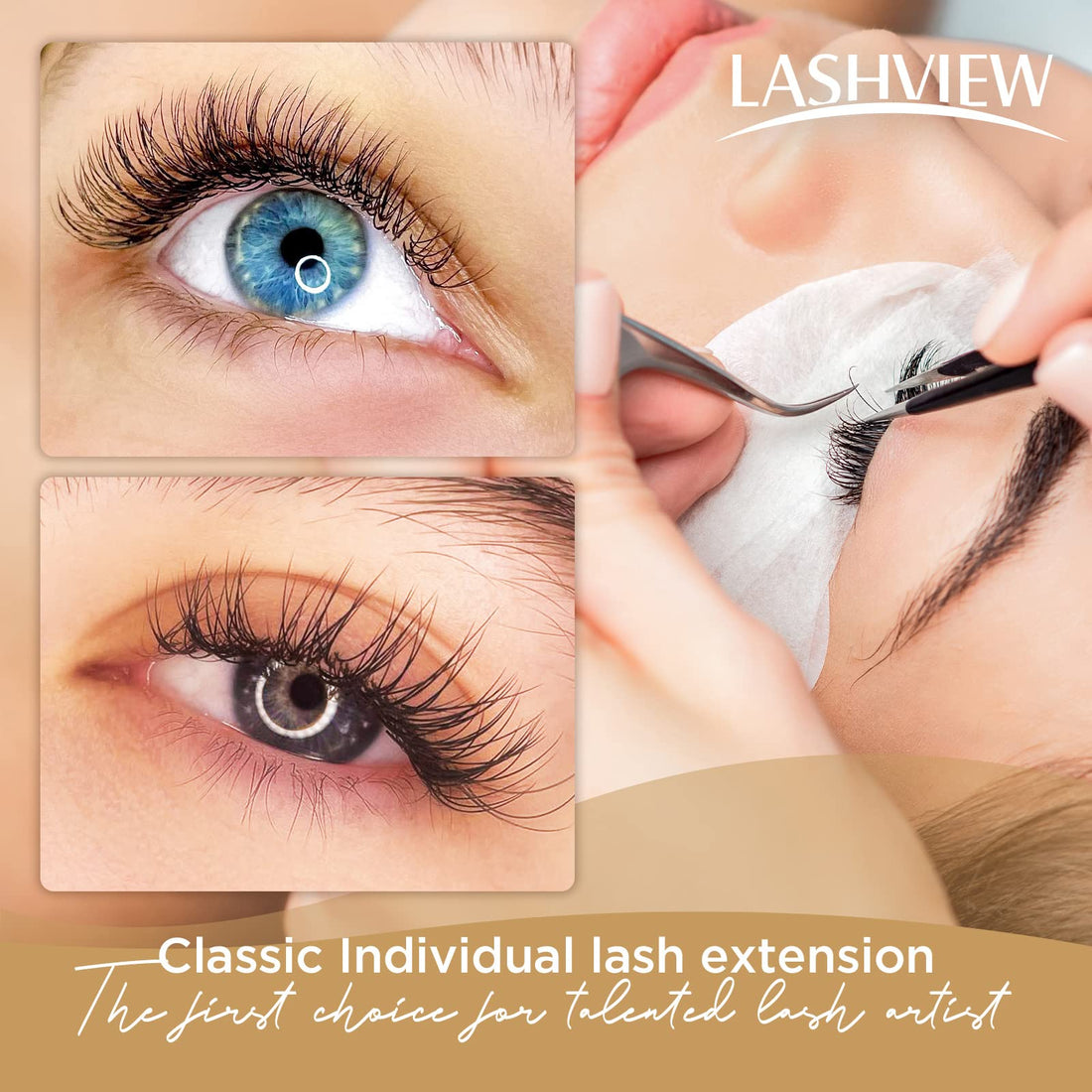 LASHVIEW Eyelash Extensions,Individual Lashes,Premium Single &Classic Lashes,0.15 Thickness C Curl 11mm,Soft Application-Friendly,Natural Semi Permanent Eyelashes,Mink Lashes