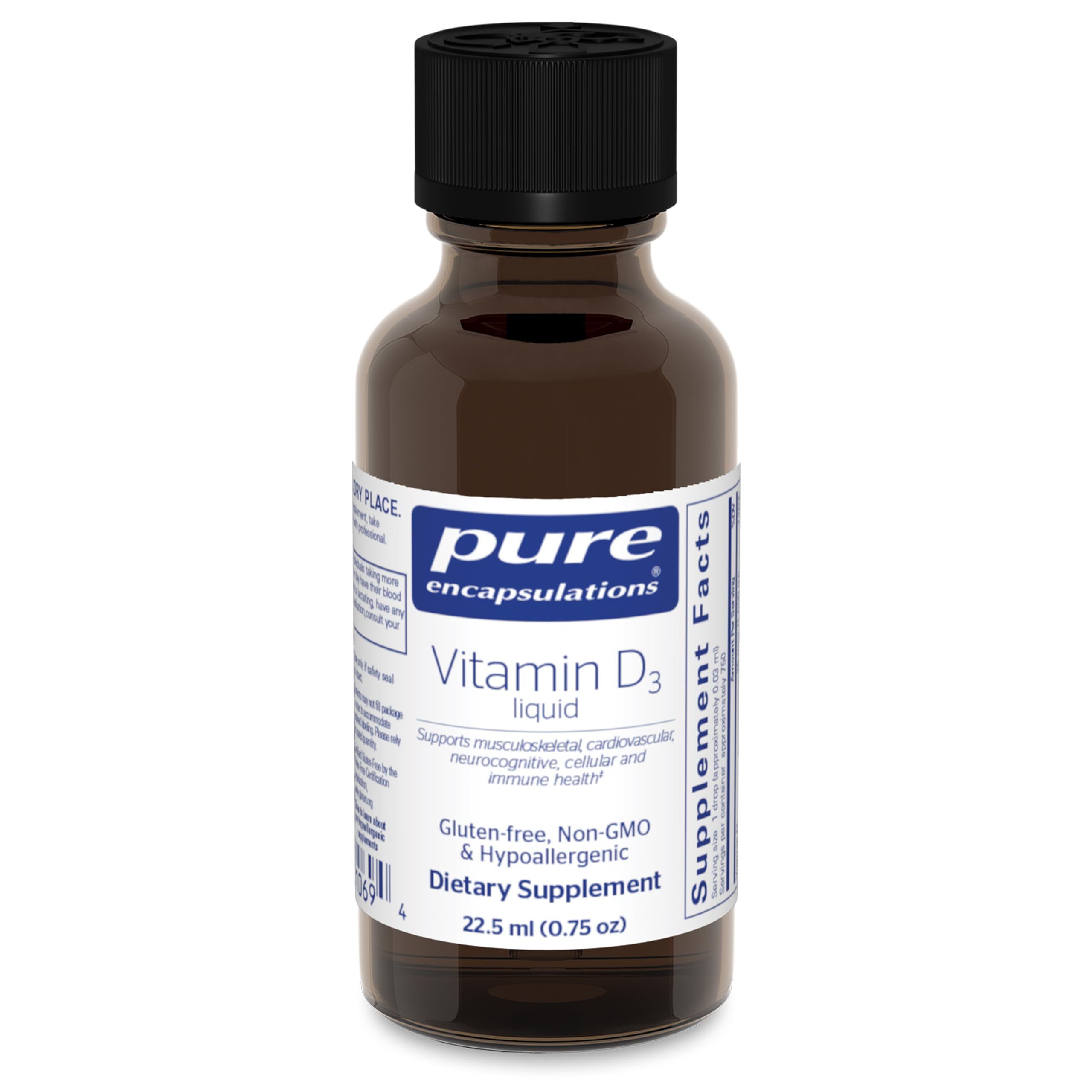Pure Encapsulations Vitamin D3 Liquid | Supplement to Support Bone, Breast, Cardiovascular, Colon, and Immune Health* | 0.75 fl. oz.