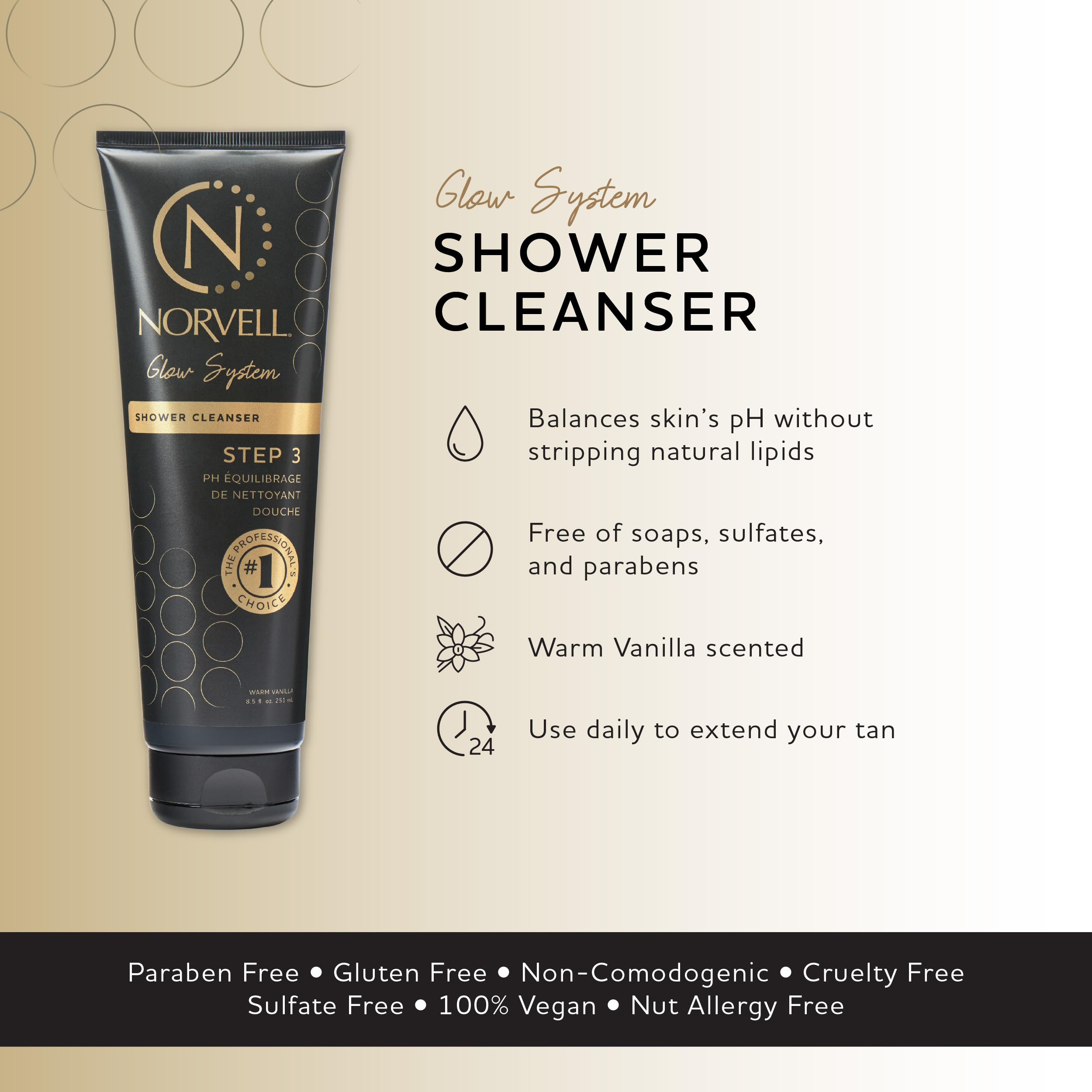 Norvell Amber Sun pH Sunless Cleanser - Body Wash