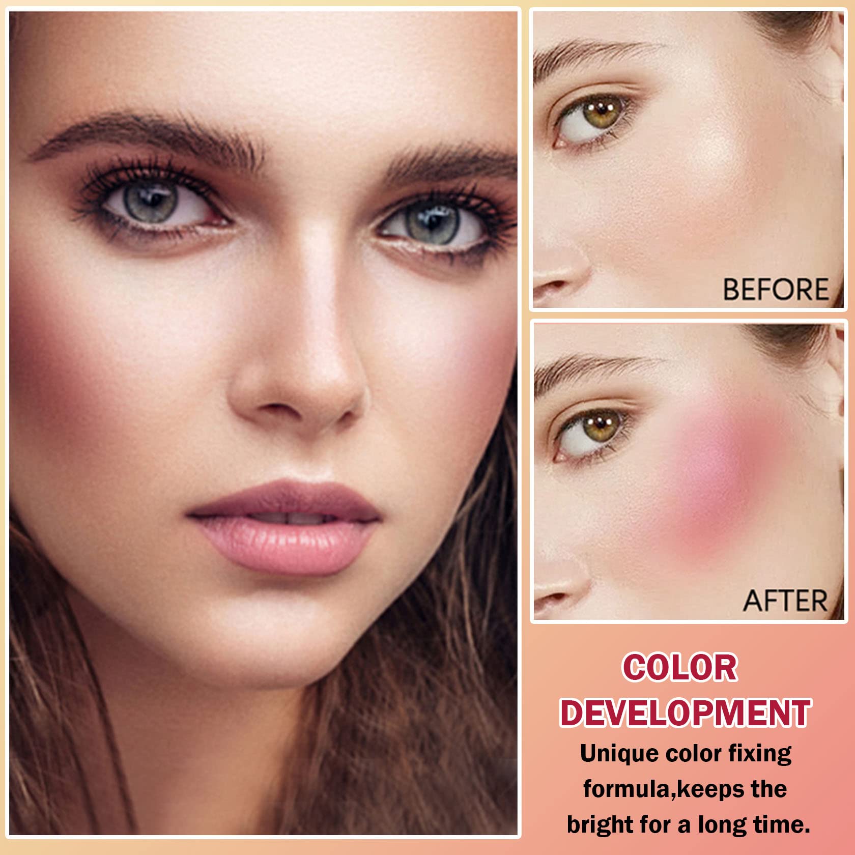 Cream Blush for Cheeks - Soft, Long Lasting, Waterproof, Matte Makeup - 03