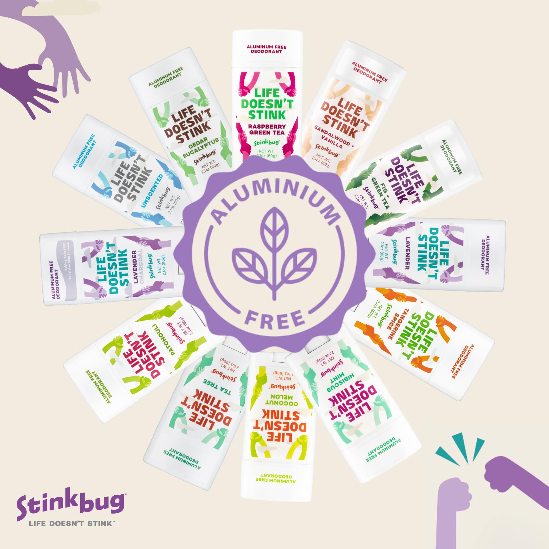 Stinkbug Naturals Tea Tree Deodorant Stick, 2.1 Ounce -- 1 each