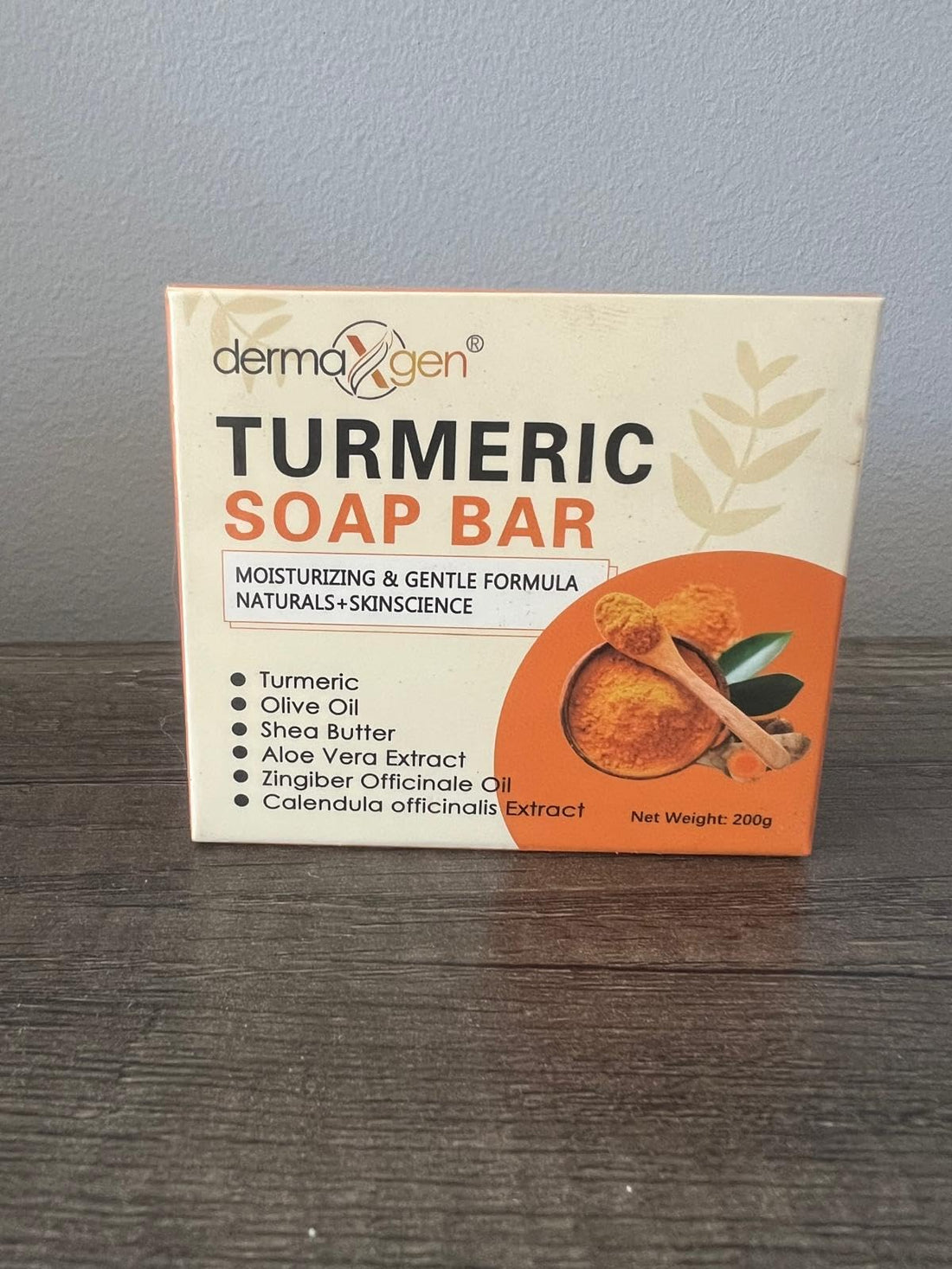 DERMAXGEN Organic TURMERIC Soap Bar | Pure Natural Handcrafted Skincare, Face & Body Cleanser | Blemish Control, Reduce Acne, Radiant Skin, Evens Tone, Fades Scars, Sun Damage, Age Spots (7 OZ)