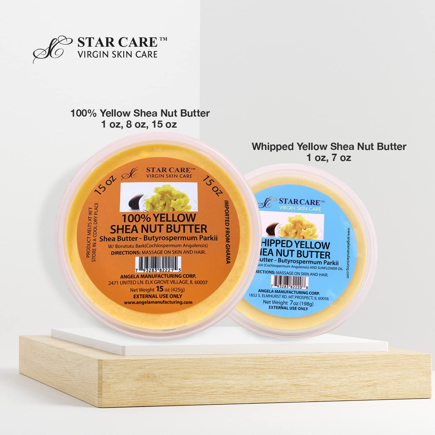 STAR CARE 100% Virgin Shea Nut Butter No Color No Perfume (1oz)
