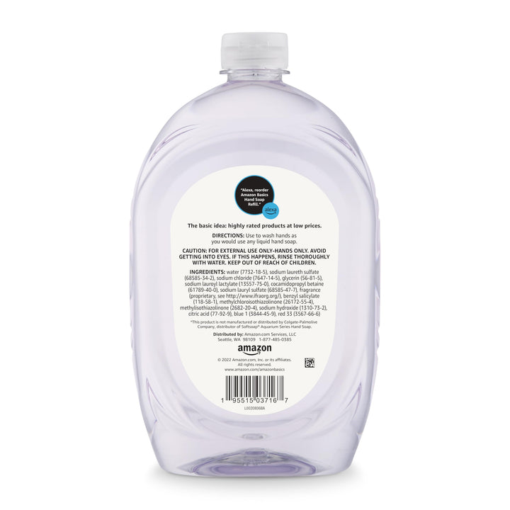 Amazon Basics Gentle & Mild Clear Liquid Hand Soap Refill, Triclosan-free, 50 Fluid Ounces, 1-Pack (Previously Solimo)