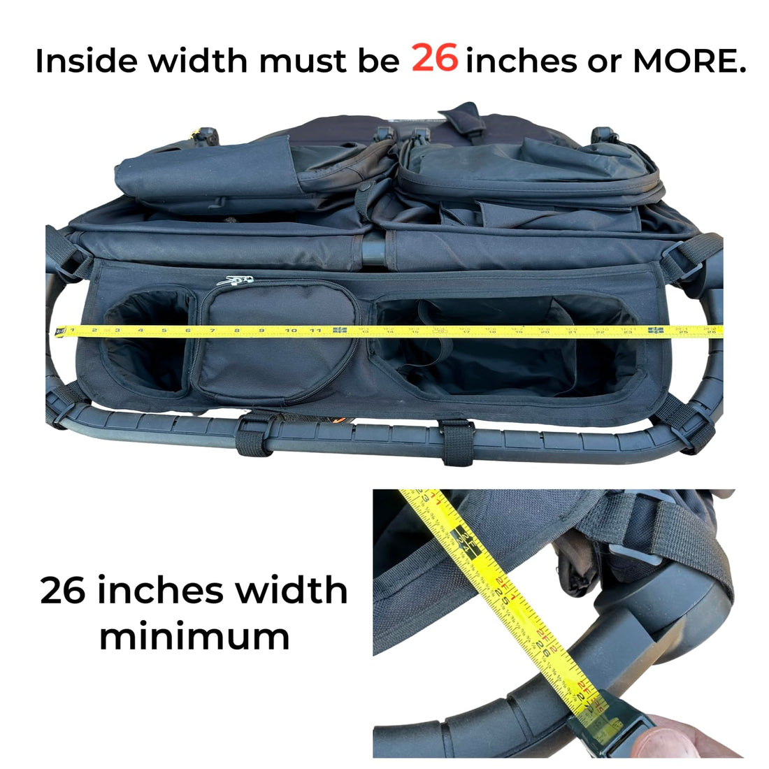 Double Stroller Organizer for Bob Duallie and Baby Jogger City Mini GT