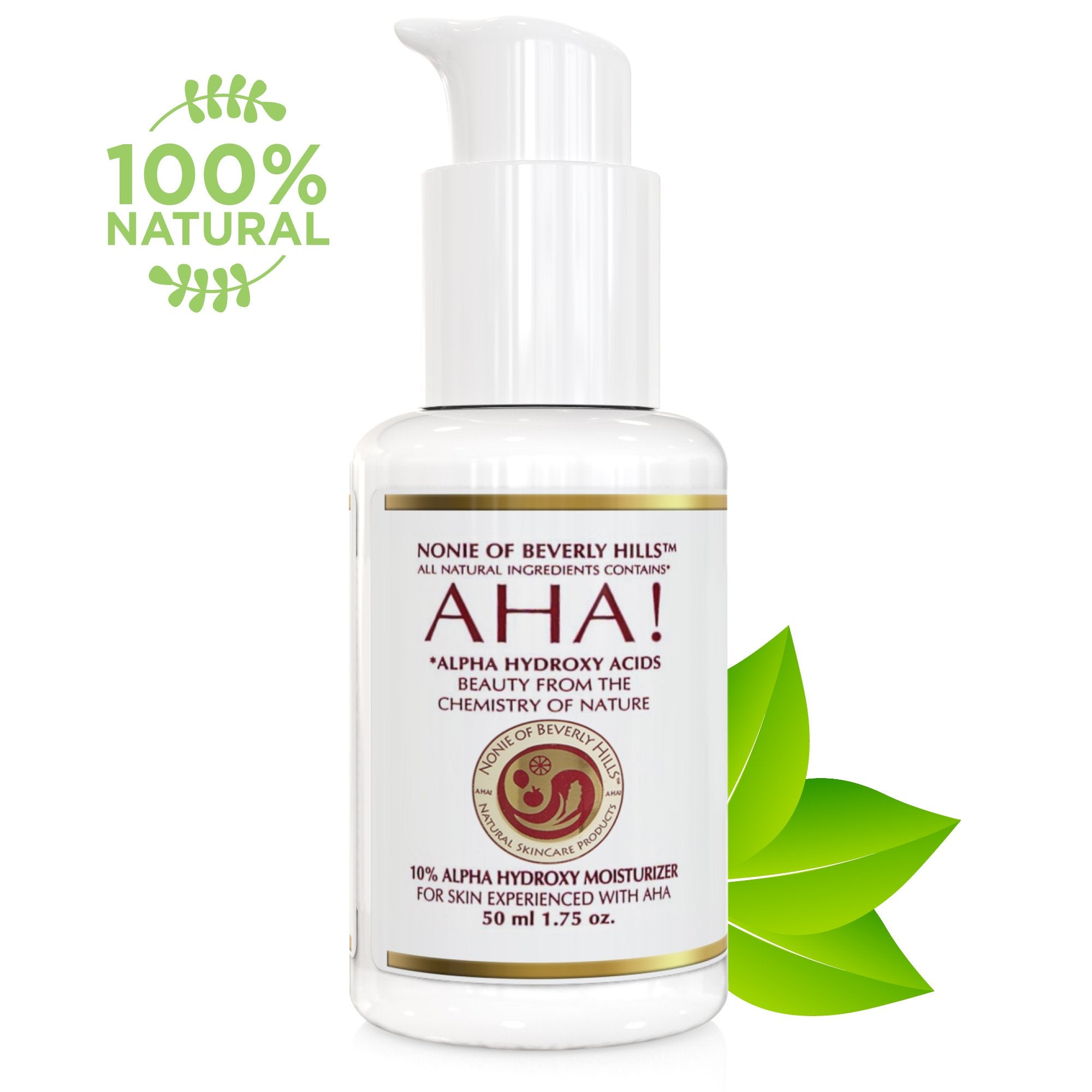 10% Alpha Hydroxy Acid Moisturizer. Best Anti Wrinkle, Anti Aging Dead Cell Exfoliater & Renewer Up To 30% By Nonie Of Beverly Hills AHA! 1.75 oz