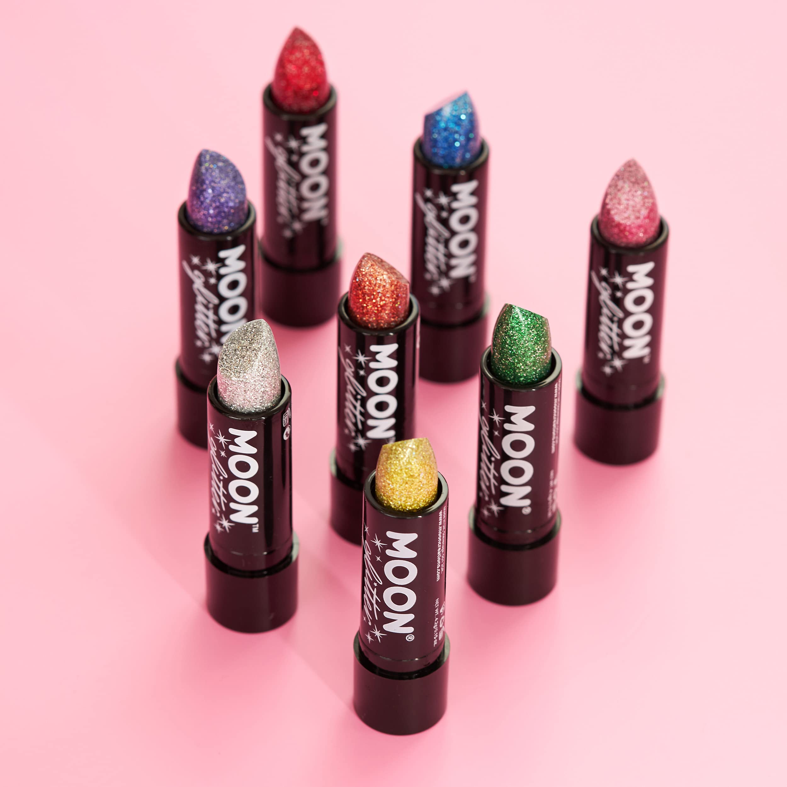 Moon Glitter Holographic Glitter Lipstick by Moon Glitter - 0.17oz - Set of 5 colours