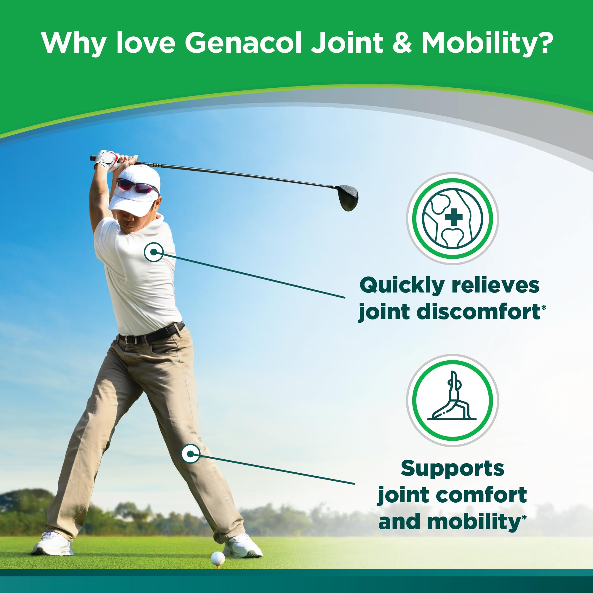 Genacol Collagen & Natural Eggshell Membrane | Achieve Rapid Joint Relief in as Little Than Just 5 Days| Patented hydrolyzed Collagen Joint Support Supplement Joint & Mobility 90 Capsules