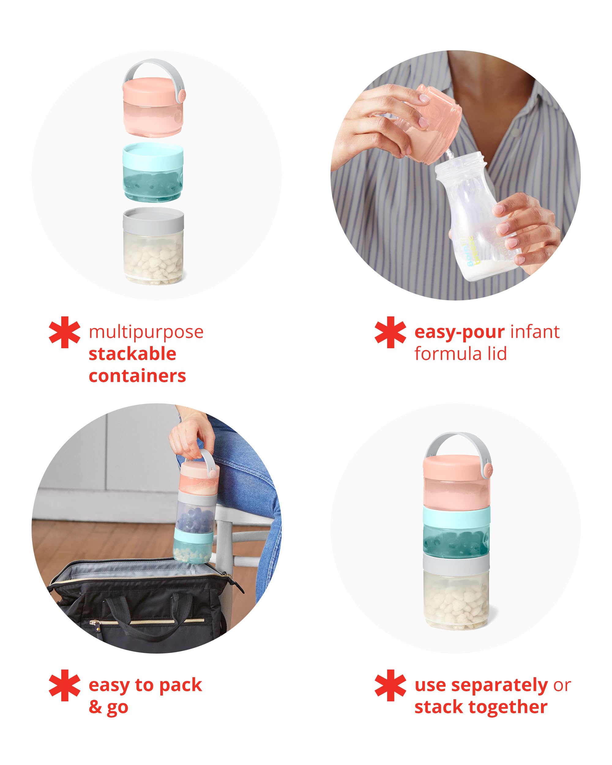 Skip Hop Baby Formula Container, Formula-to-Food