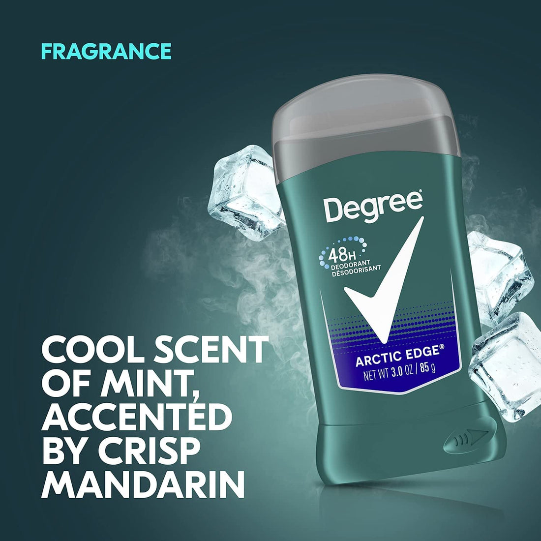 Degree Men Deodorant, Time Released Molecules, Arctic Edge - 3 oz, 3 Pack by Degree
