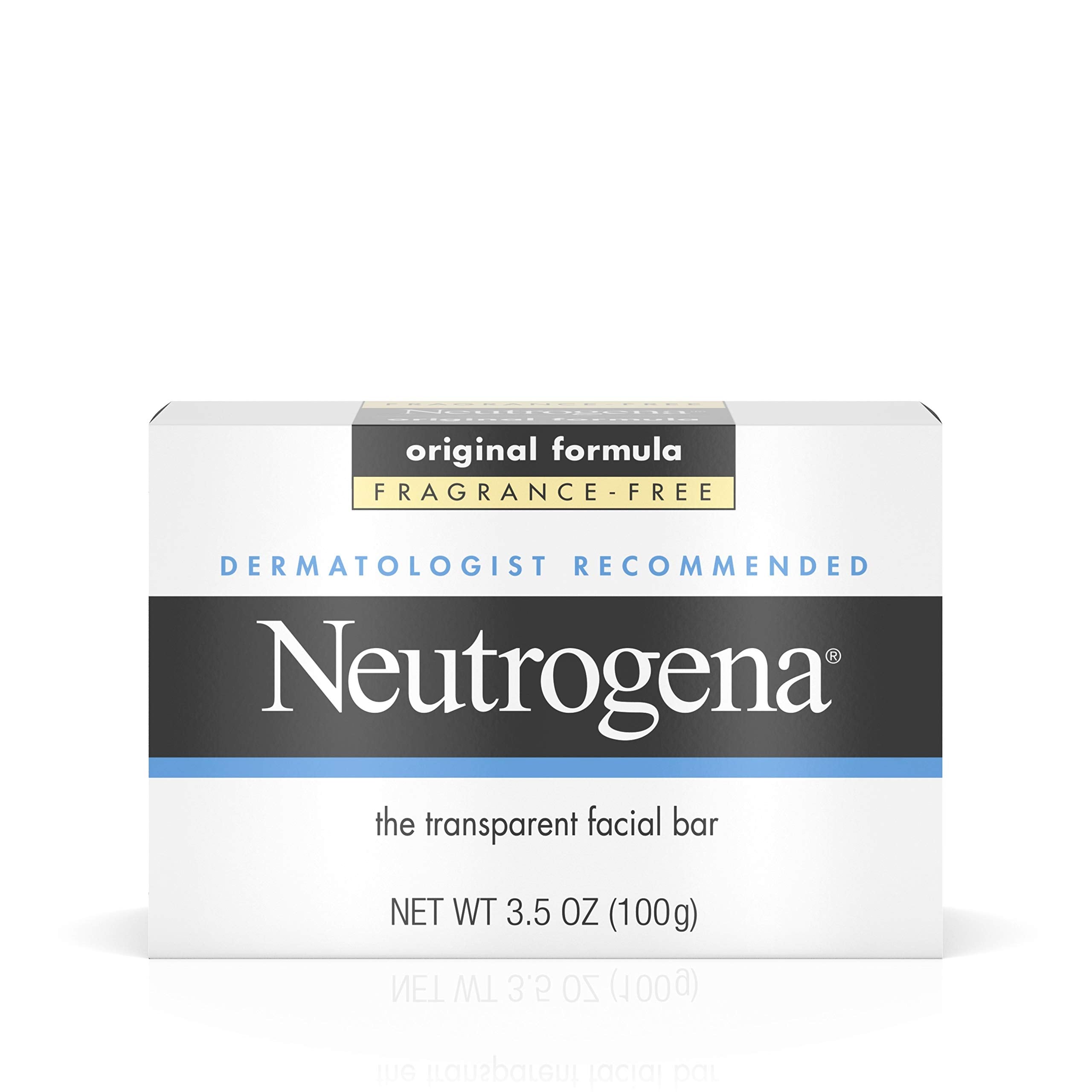 Neutrogena Transparent Facial Bar, Original Formula, Fragrance Free, 3.5 Ounce