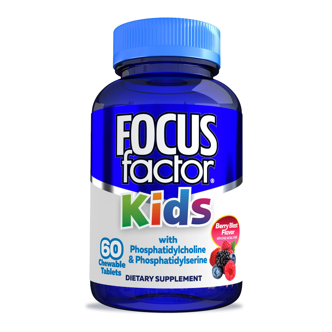 Focus Factor Kids Complete Daily Chewable Vitamins: Multivitamin & Neuro Nutrient (Brain Function) w/Vitamin B12, C, D3-60 Count