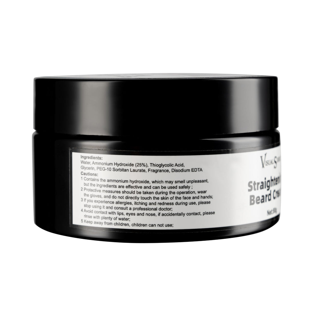 visualsource Straightening Beard Cream, 2.8oz Effective Beard Styling Conditioner Beard Mustache Cream Supplies To Straighten Reducing Frizz Coarse Moisturizing Softening Natural Beard Cream